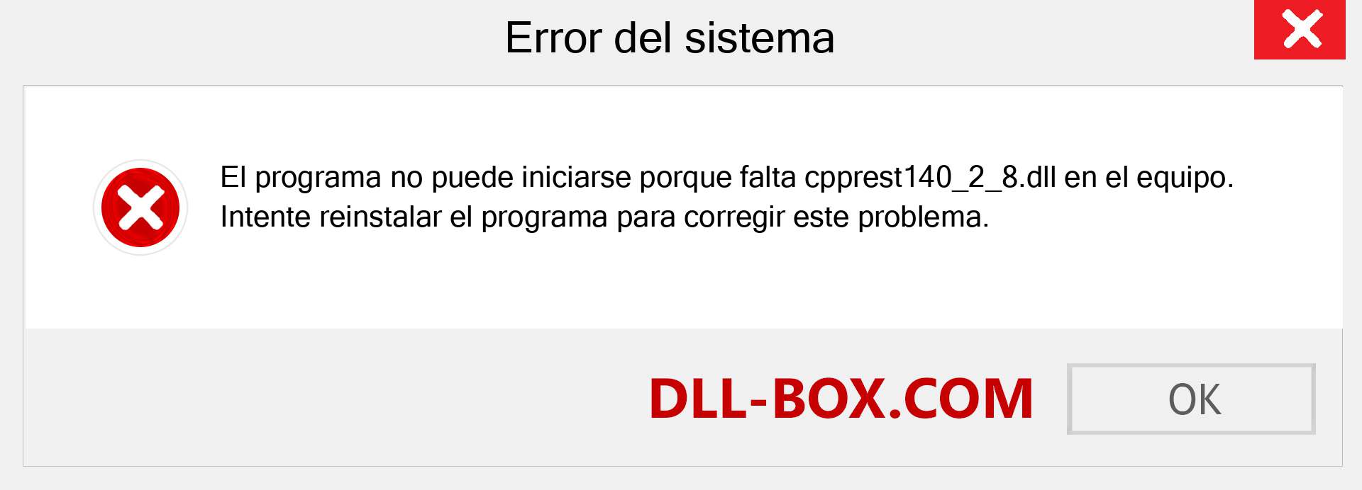 ¿Falta el archivo cpprest140_2_8.dll ?. Descargar para Windows 7, 8, 10 - Corregir cpprest140_2_8 dll Missing Error en Windows, fotos, imágenes